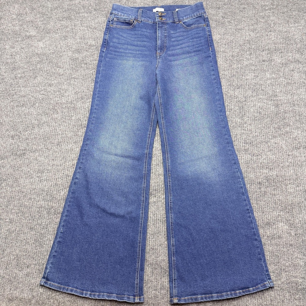 Sofia Jeans Margot Wide-Leg Jeans Womens 10 Blue Medium Wash High Rise Denim